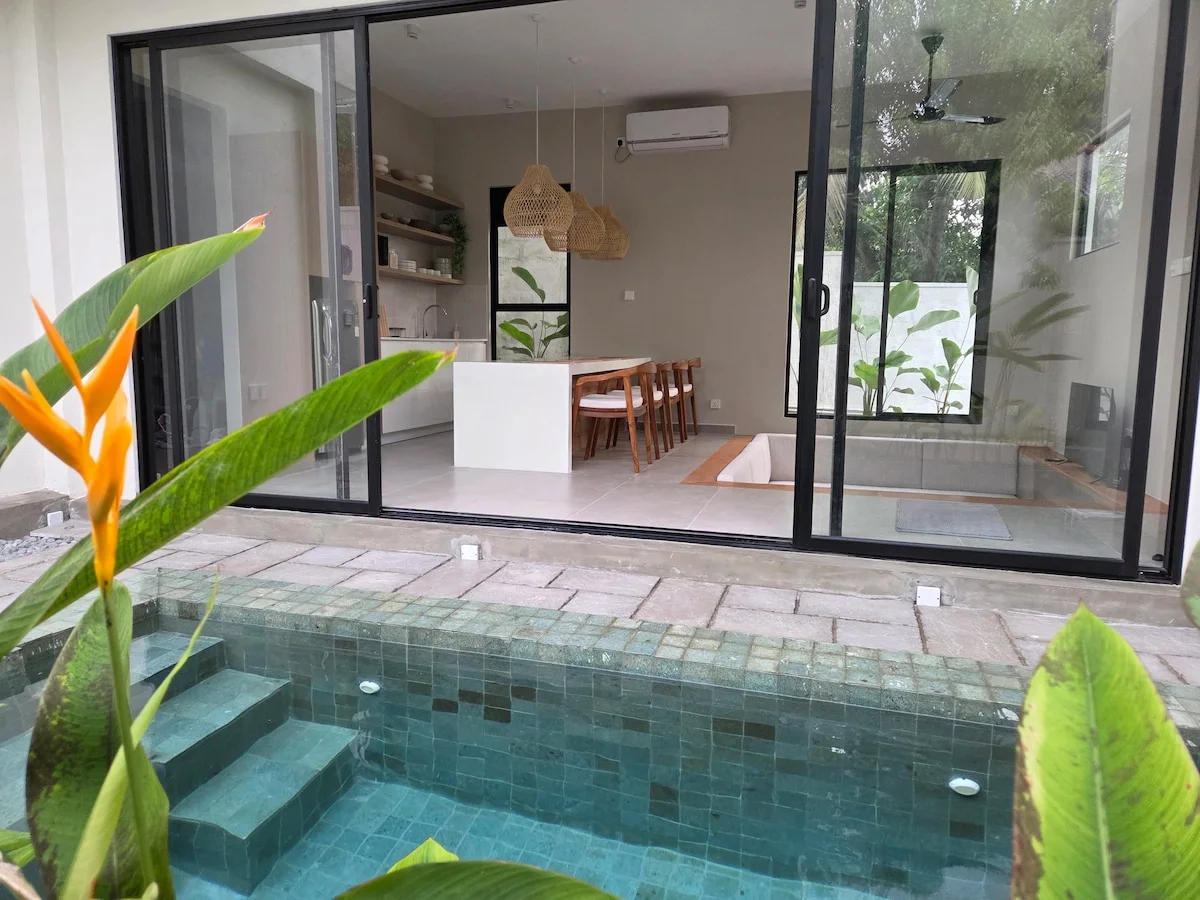 Private plunge pool beside the villa